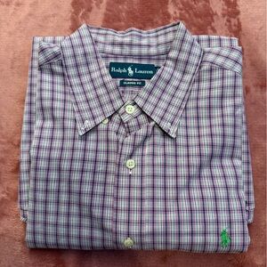 Ralph Lauren Men's Purple Plaid Shirt